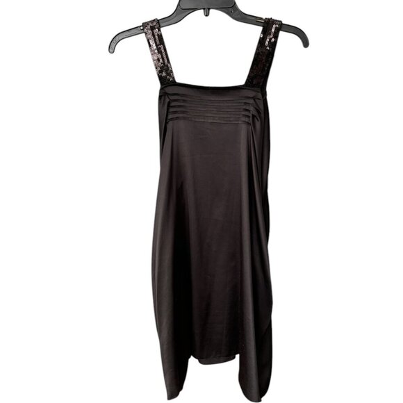 Athe Vanessa Bruno Black 100% Silk Elegant Black Cocoon Dress - Picture 6 of 14